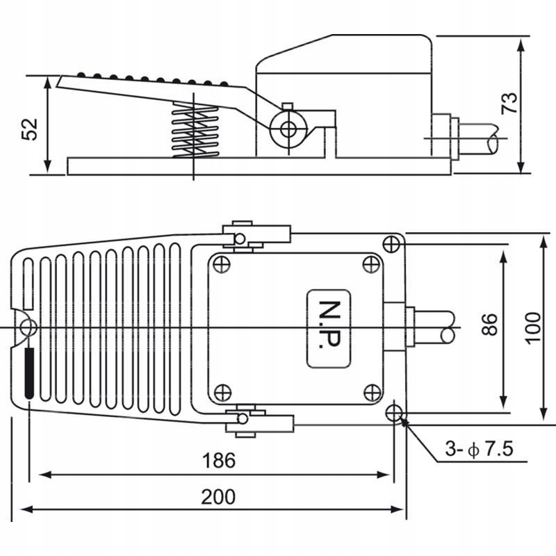 Wyłącznik nożny FS-402 Spamel Kod producenta 0001-00012-94196
