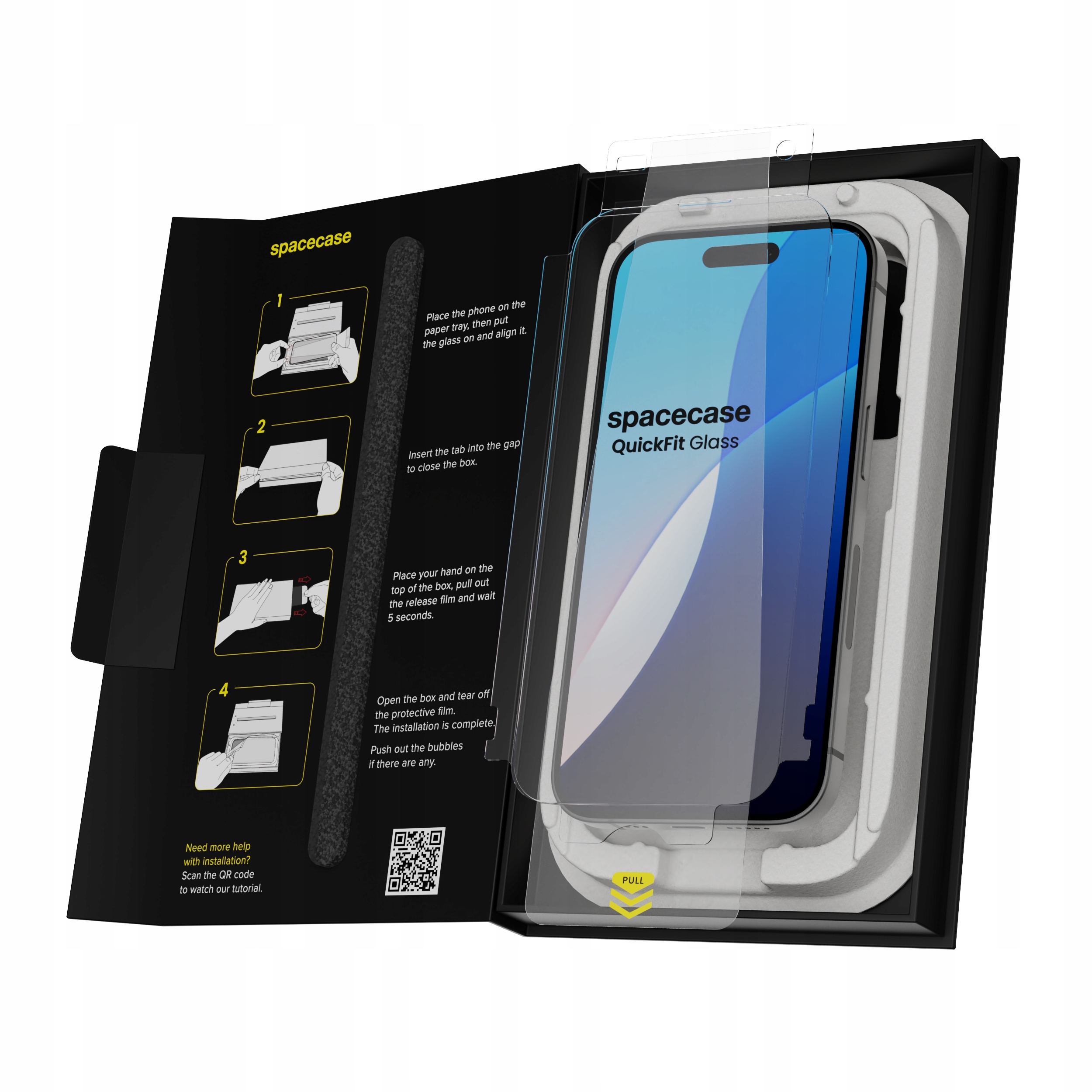 SZKŁO HARTOWANE DO IPHONE 16 PRO SZYBKA Z APLIKATOREM QUICKFIT - 2 SZTUKI Grubość szkła 0.33 mm