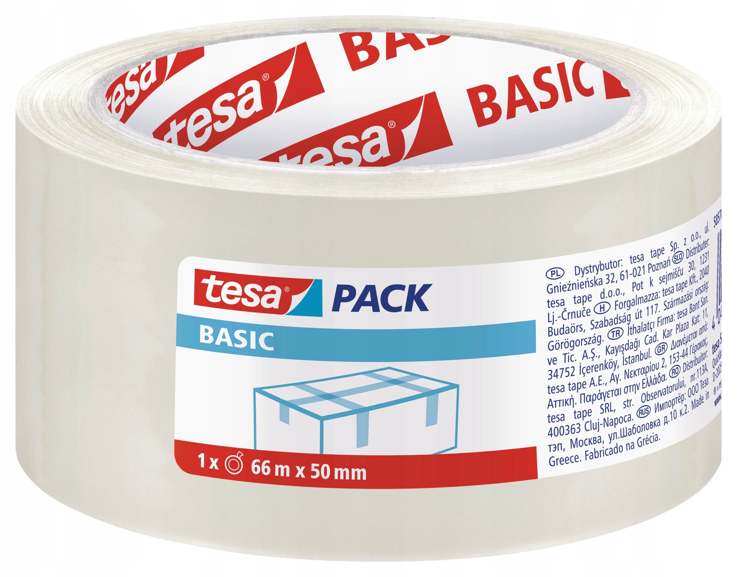 

Taśma pakowa Tesa Basic 66x50mm transparentna