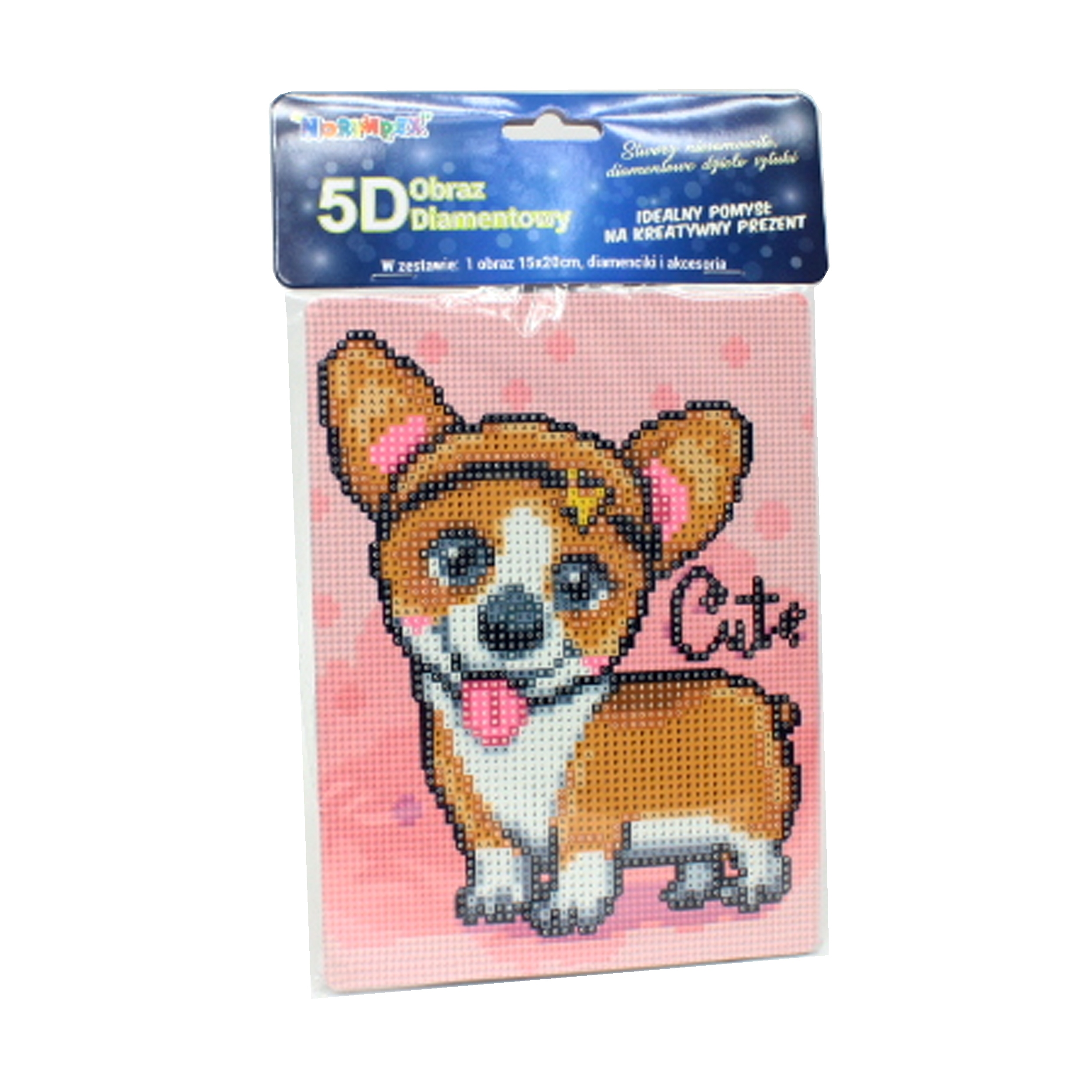 

Diamentowa Mozaika Haft Pies Cute 15x20cm Norimpex