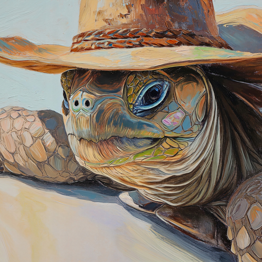 Plakát 90x90 cm Želvy Kloboučník