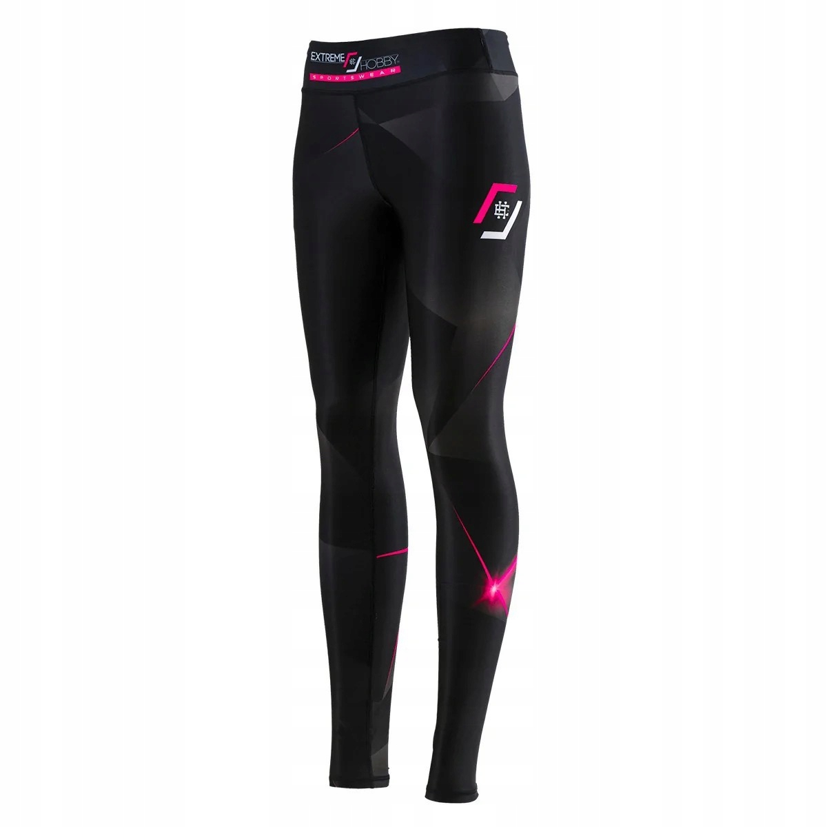 Extreme Hobby Legginsy Sportowe Damskie Mt Sport Czarne/Różowe M