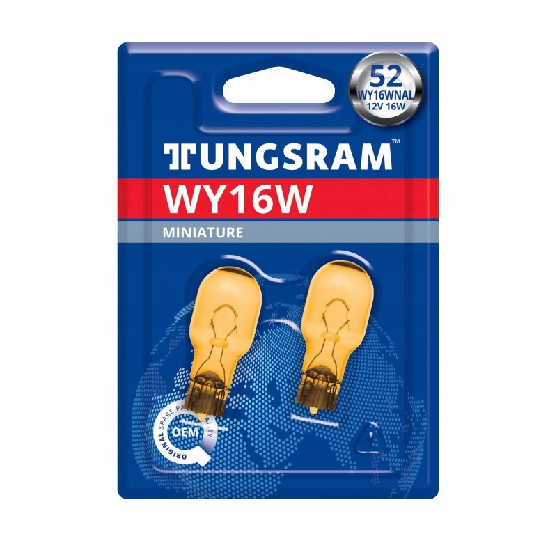 

Żarówki Tungsram WY16W T10 12V 16W pomarańczowe