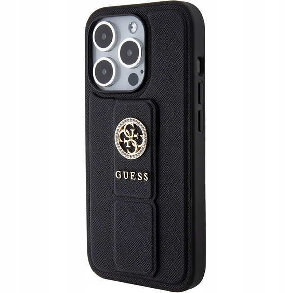 Guess Pouzdro Hardcase Grip Stand 4G Pro Iphone 15 Pro Max 6.7 Saffiano Strass
