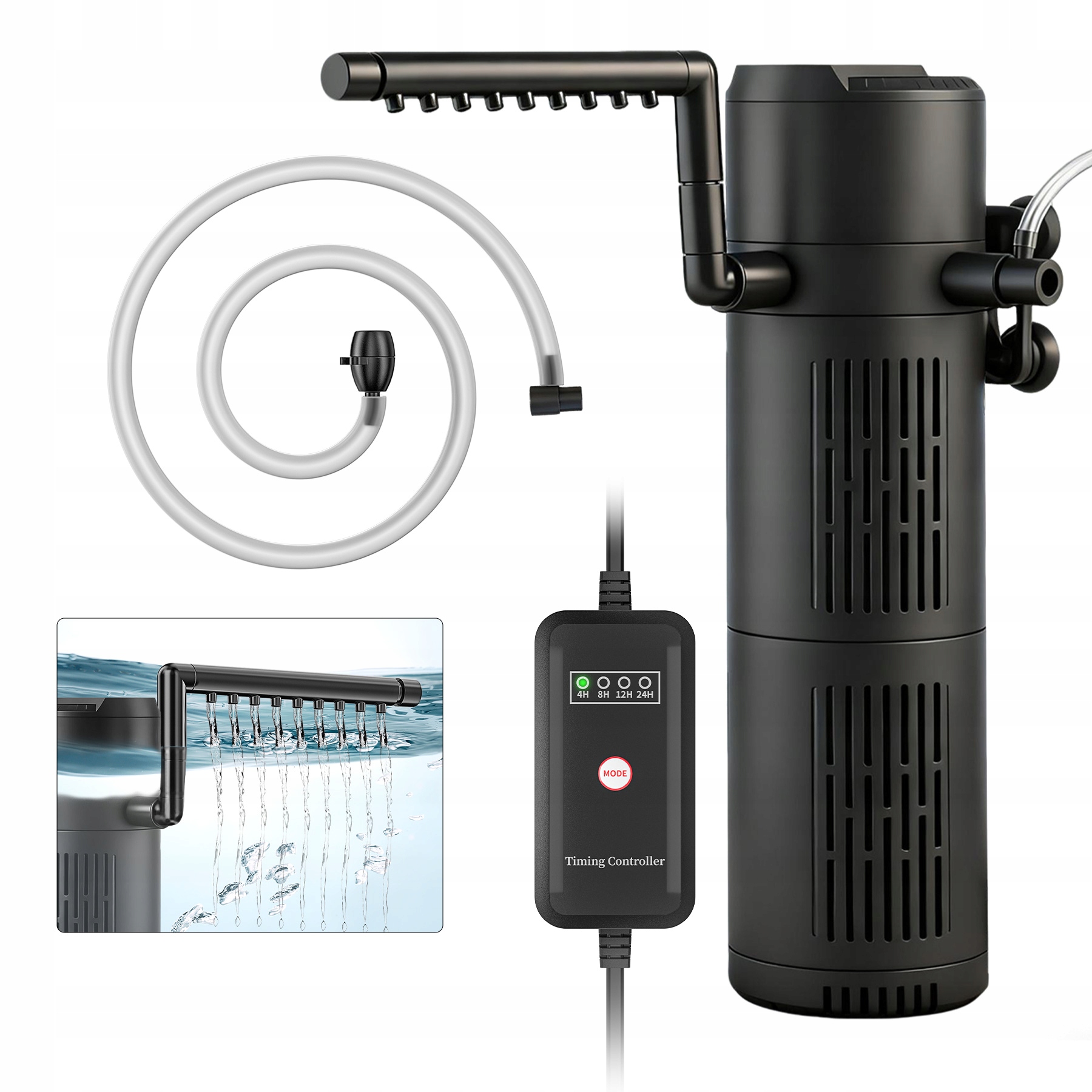 Levně Vnitřní Filtr akvária do 150L 5V1 S Uv-c Lampou 500l/h