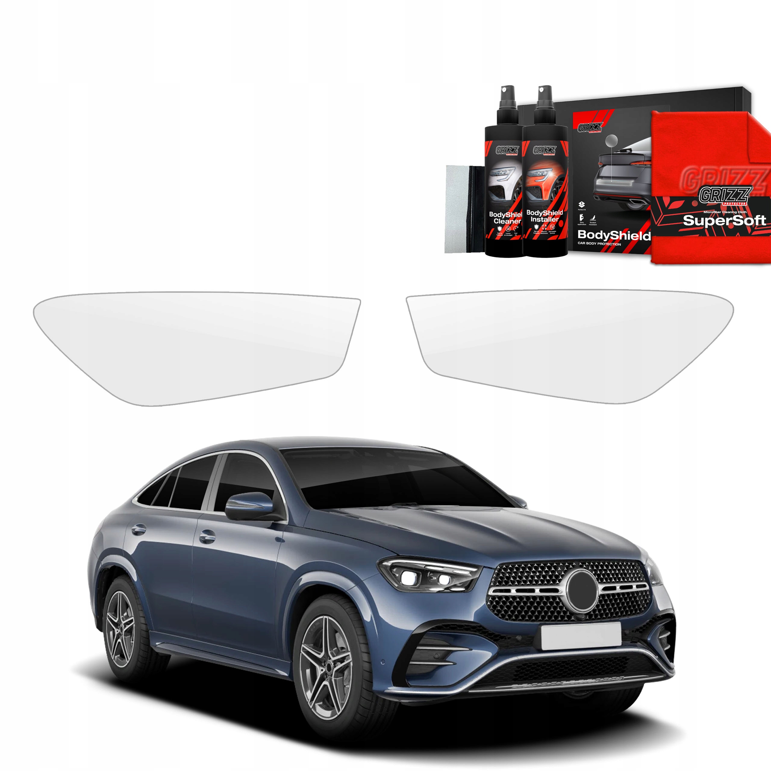 2v1 Fólie Ppf dýha na lampy pro Mercedes Gle 450d (2023-2025)