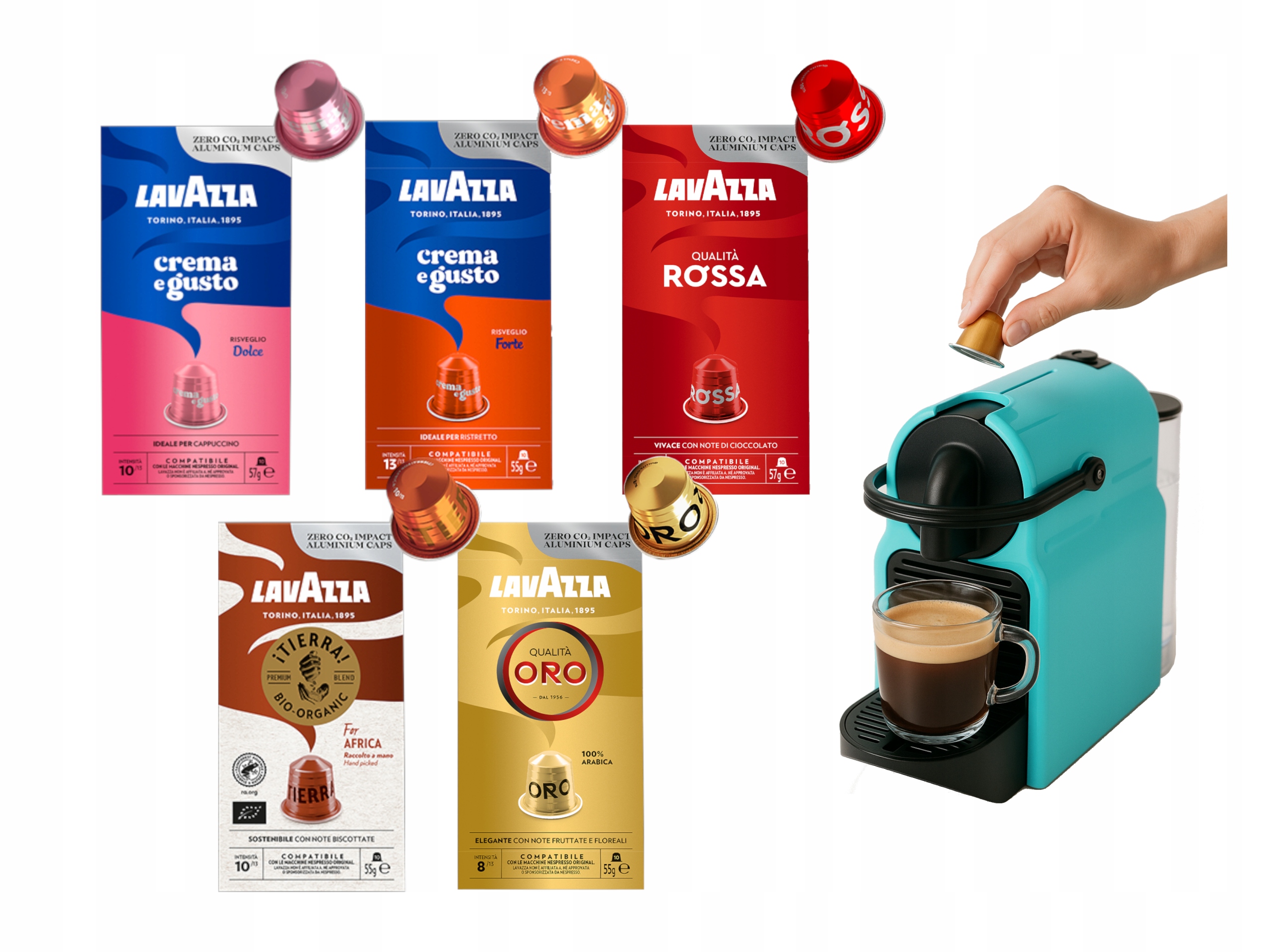 Levně Kávové kapsle Lavazza kompatibilní s Nespresso Krups Delonghi Mix