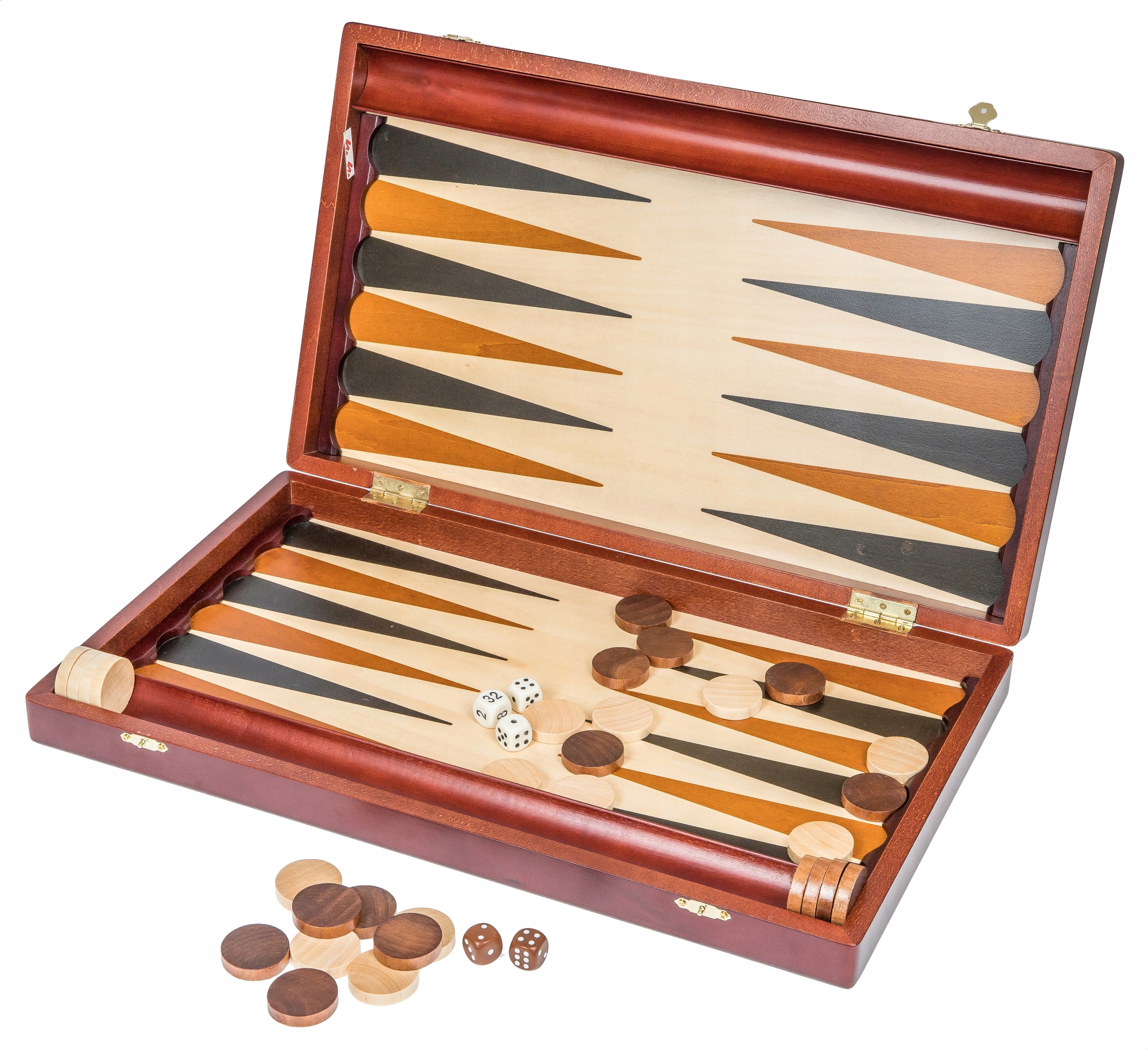 Square Backgammon Exclusive 48 cm Mahoń