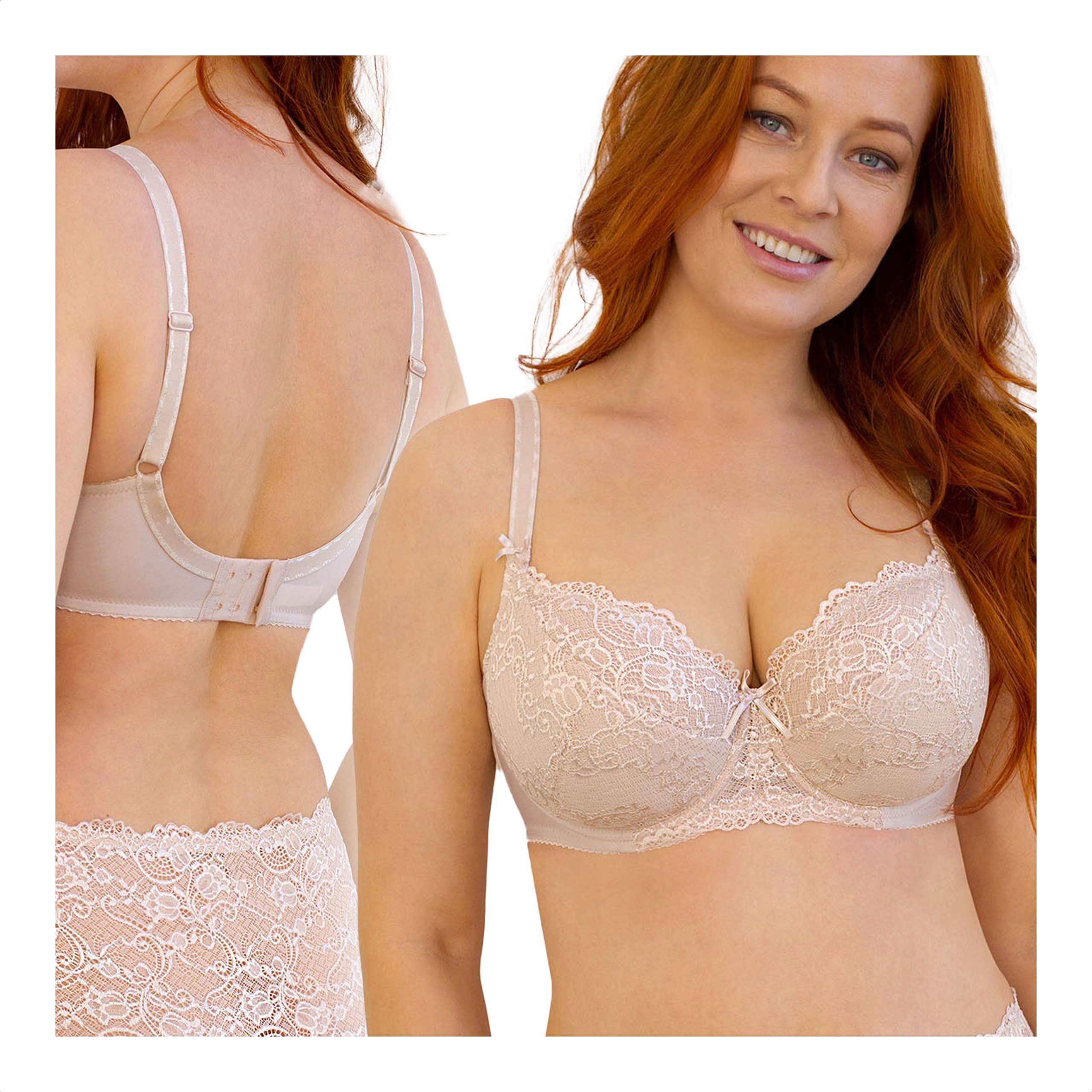 Polovyztužená dámská podprsenka velké velikosti s širokými ramínky Kleo 85F