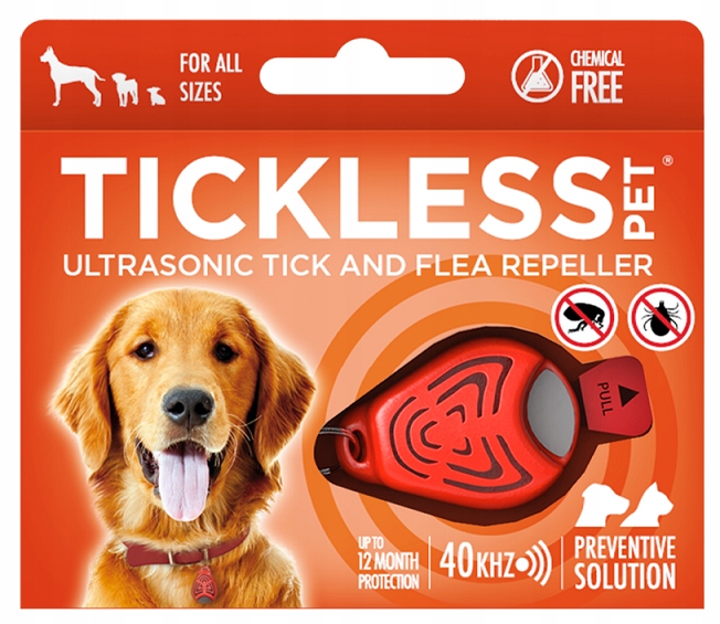 Tickless Pet Orange ultradźwiękowa ochrona przed kleszczami i pchłami