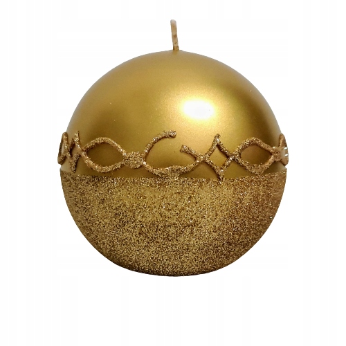 

Świeca Kula K-4 FI100 Glitter Decor. Metalik Złota