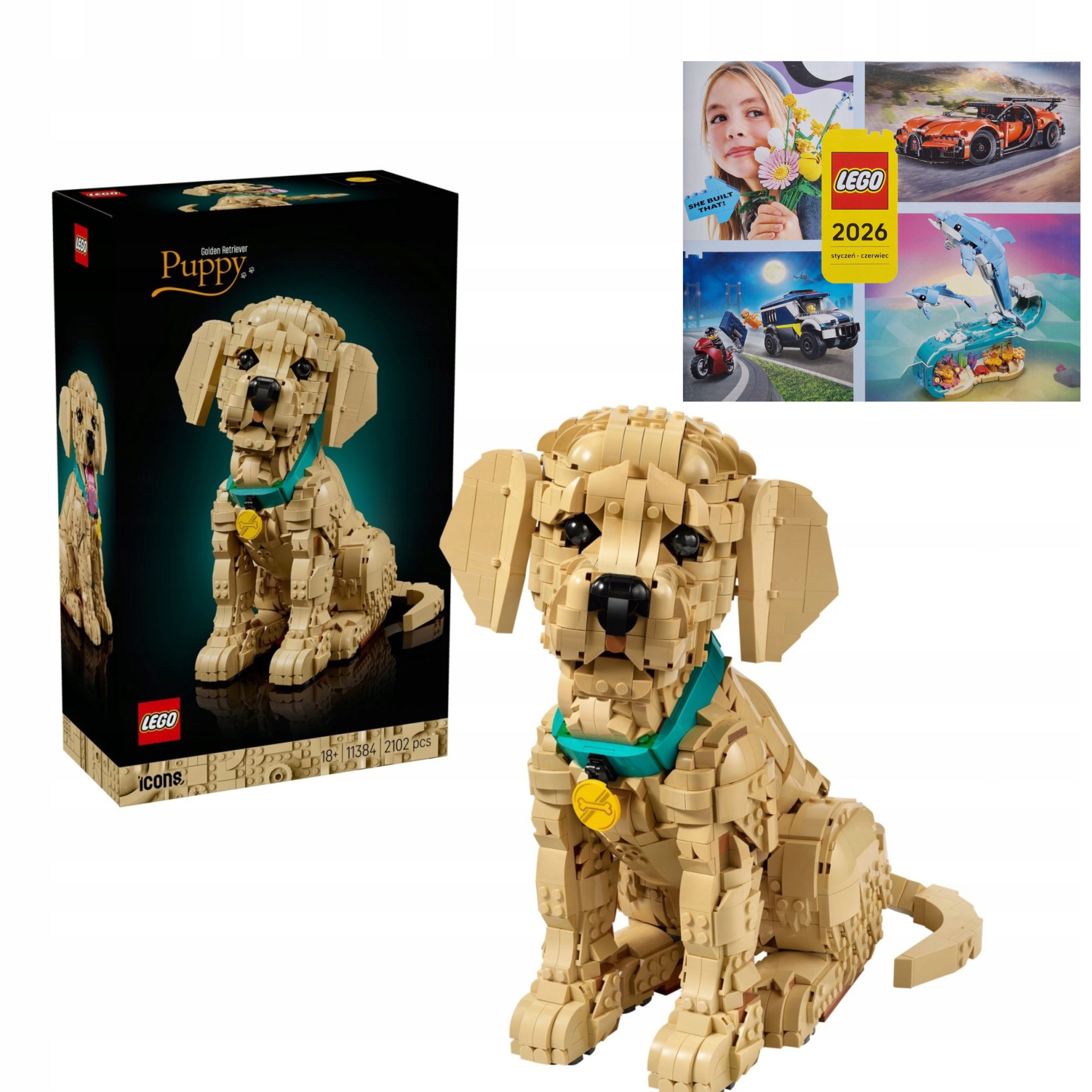 Lego Icons 11384 Štěňátko Zlatý retrívr dárek katalog 2026