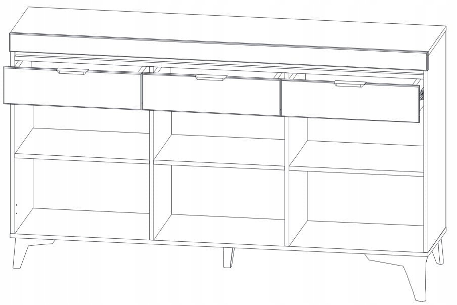 Komoda szafka biały połysk Baldur BDK-1 Marka Restol