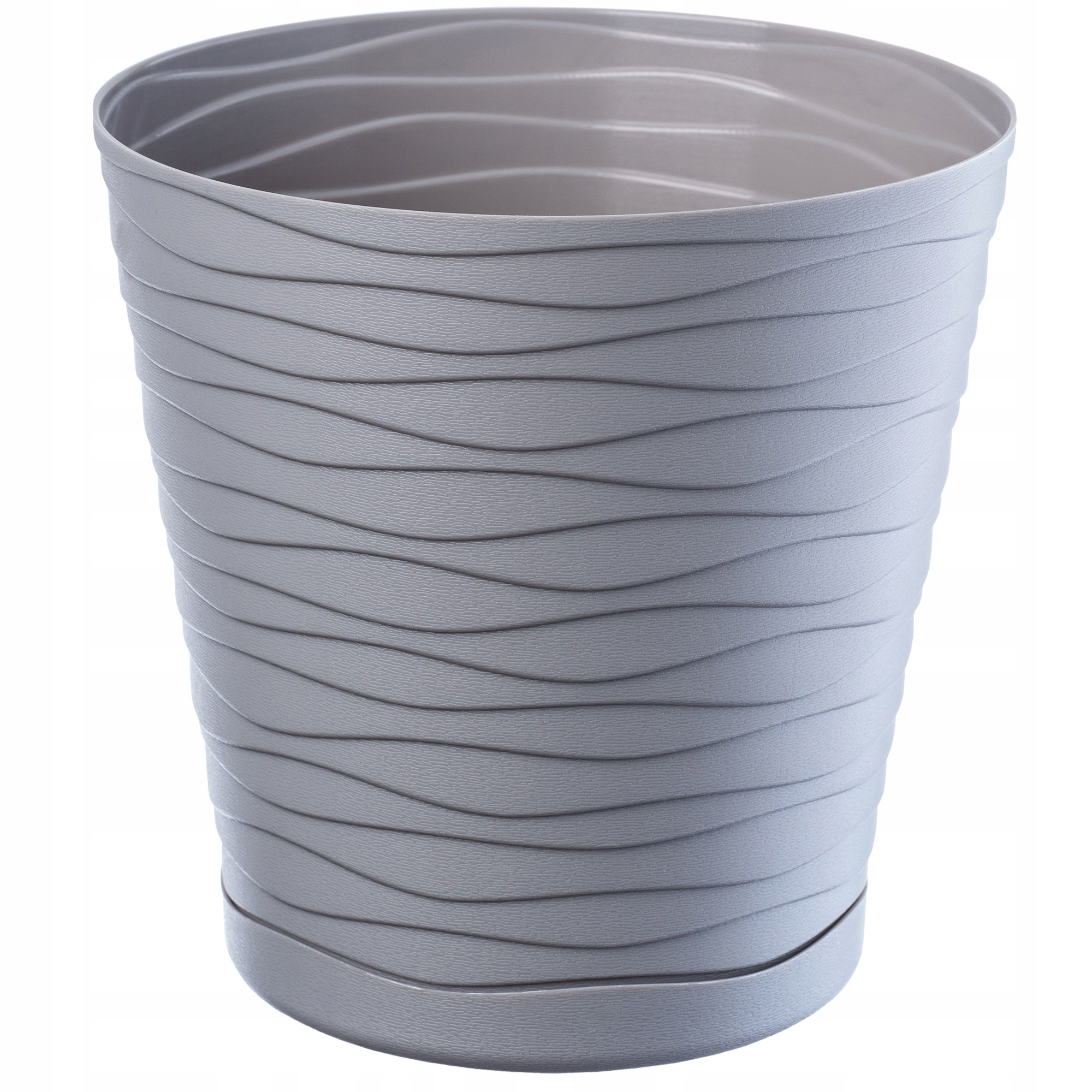

Doniczka Osłonka Na Kwiaty Podstawka Szara 15cm
