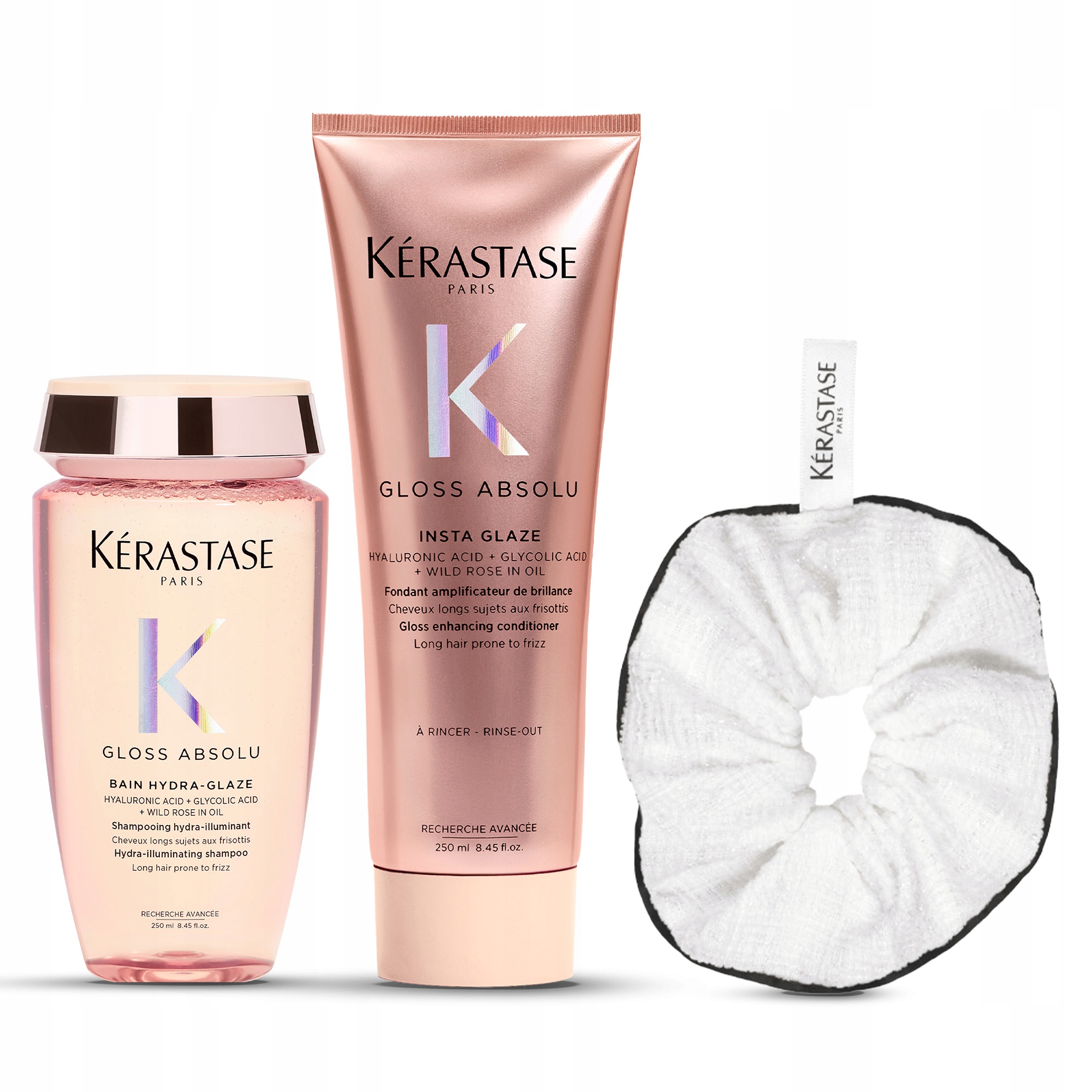 Kérastase Gloss Absolu Zestaw Włosy Puszące Szampon i Odżywka