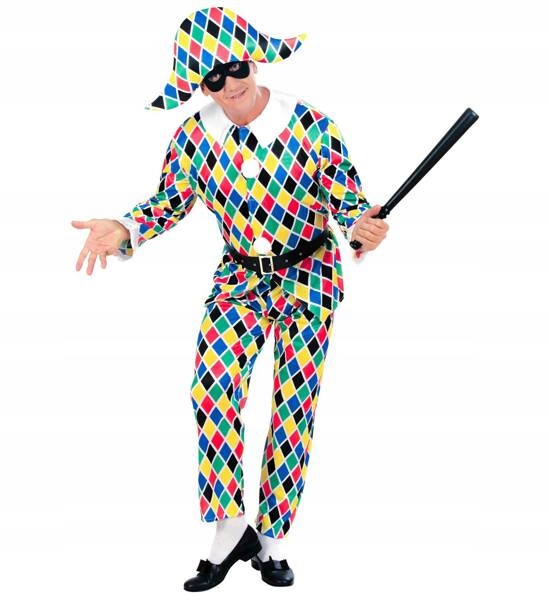 Kostým Barevného Arlekina S Kloboukem