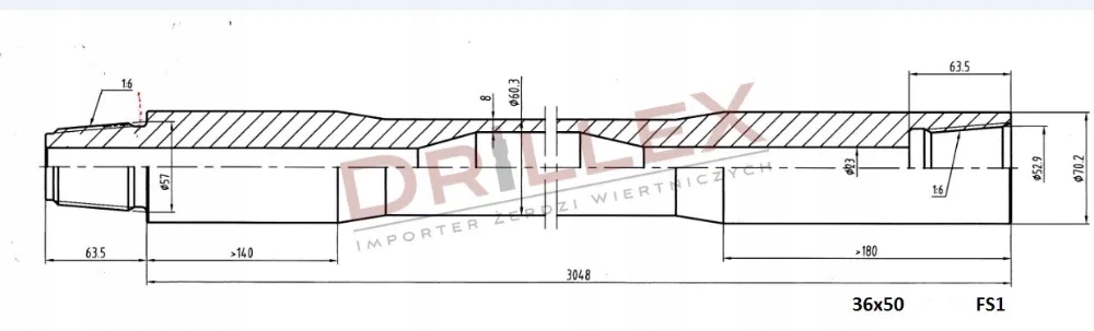 żerdzie wiertnicze Vermeer D33x44/36x50 FS1 3m Marka inna