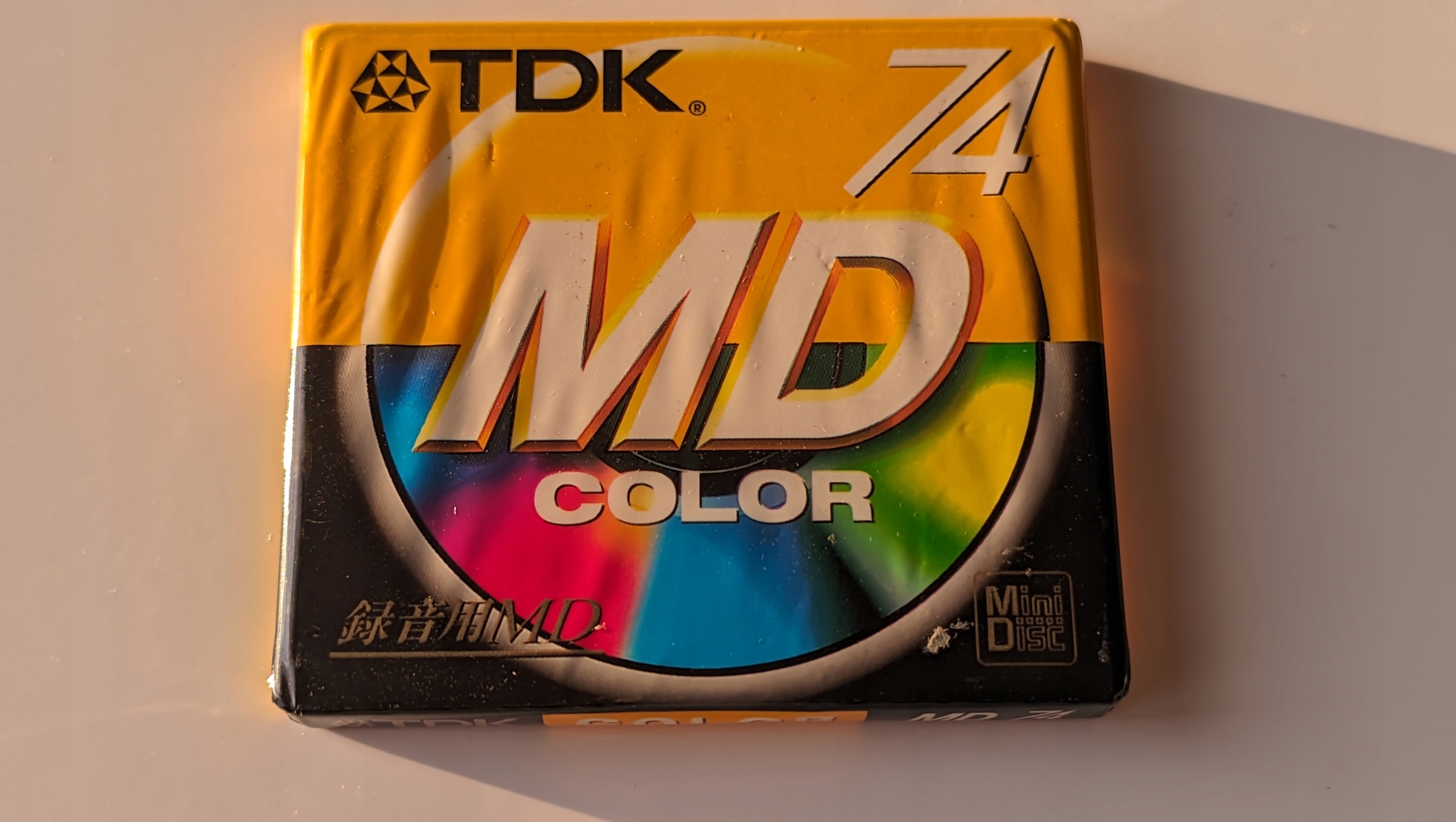 MiniDisc MD Tdk MD-74 Yellow 1szt-