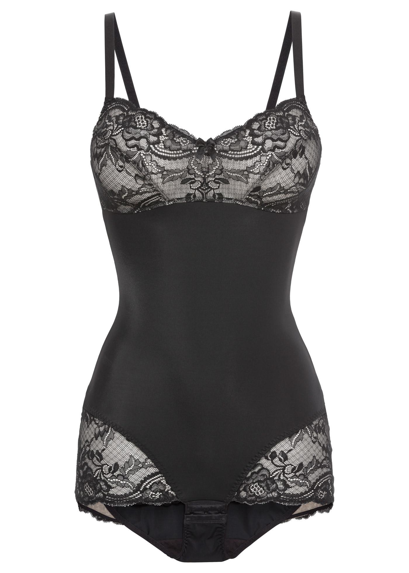 CZARNE Z KORONKĄ 44 2D0F01 BONPRIX BODY SHAPE Rozmiar 44