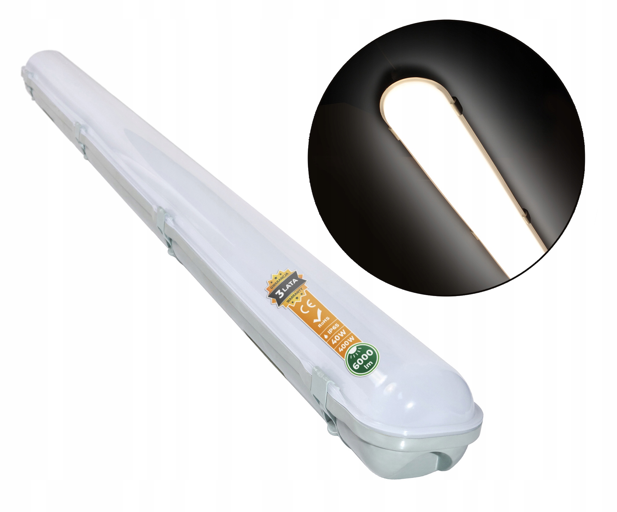 

Oprawa Hermetyczna Led 40W 120cm 6000lm Premium