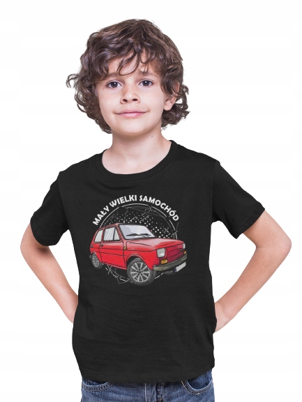 

Koszulka T-shirt Dla Syna Czerwone Auto Fiat 126P