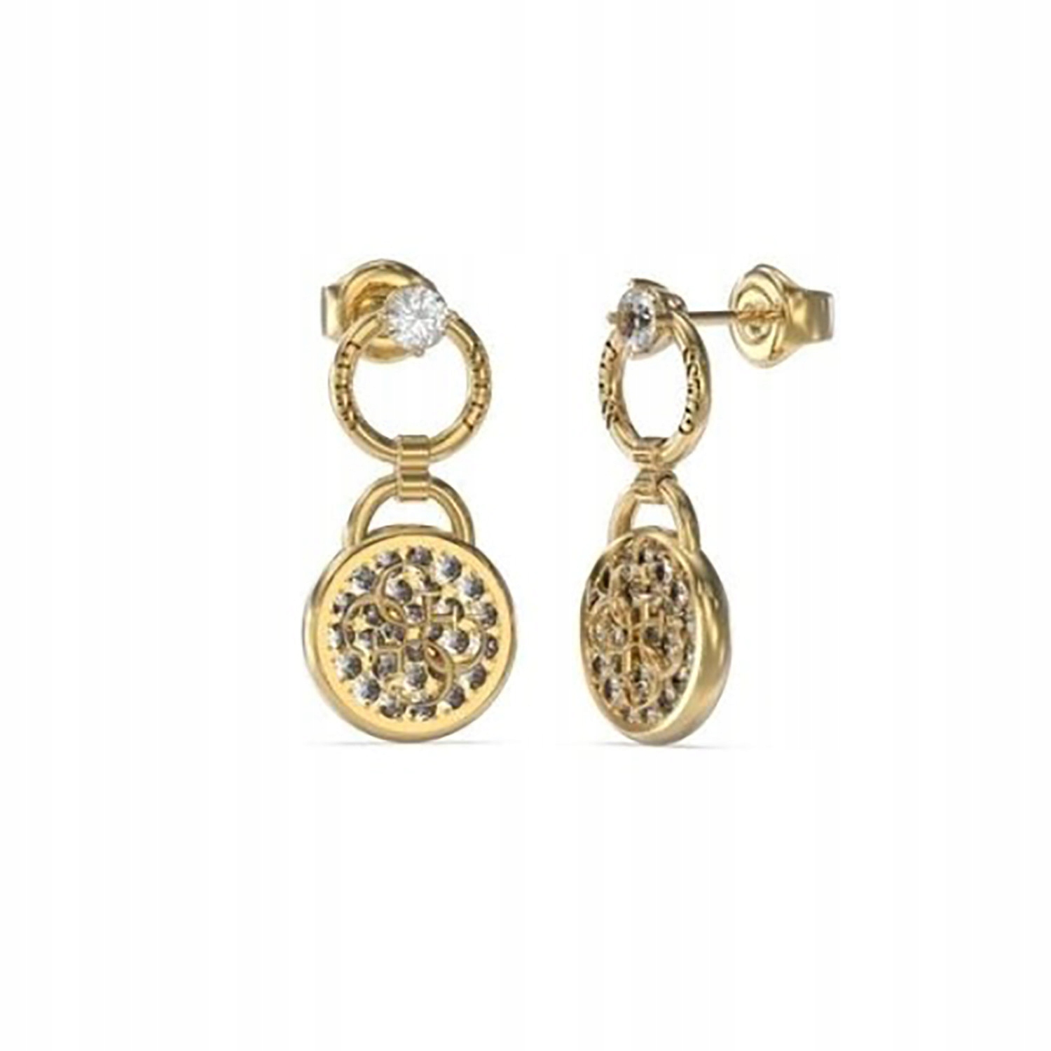 Náušnice zlaté Guess zirkon kolečko