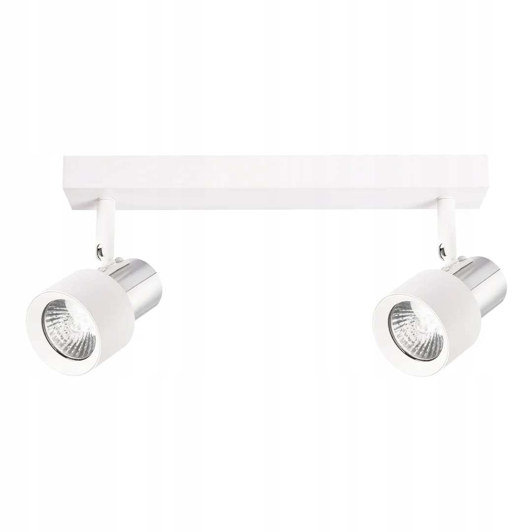 Stropní svítidlo dvojitá bílá chrom 2 reflektory nastavitelné 30 cm Milagro