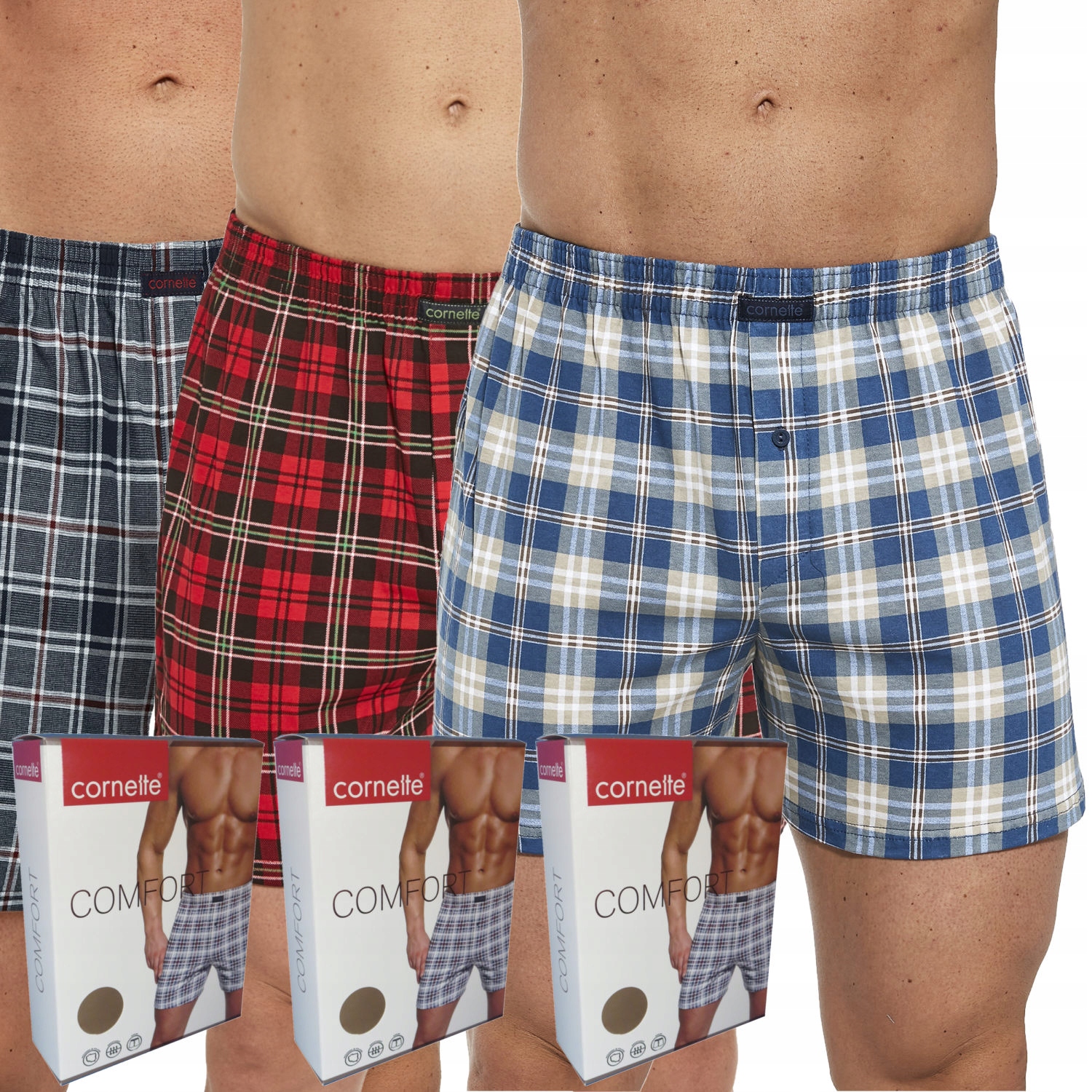 

Cornette bokserki Comfort luźne szorty 3 pak 3 szt