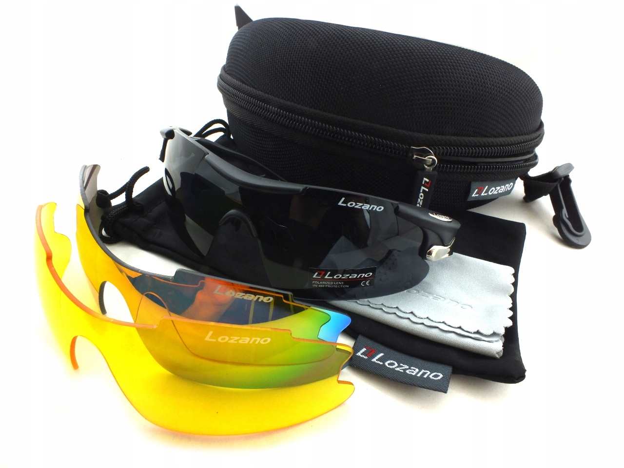 OKULARY POLARYZACYJNE SPORTOWE CZARNE NA ROWER LZ Marka Lozano