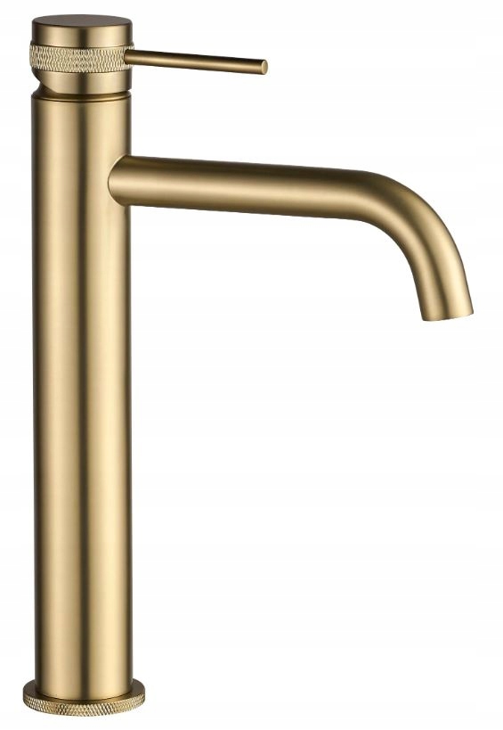 Umývadlová Batéria Lungo Grip Zlatá Kefa Vysoká Rea