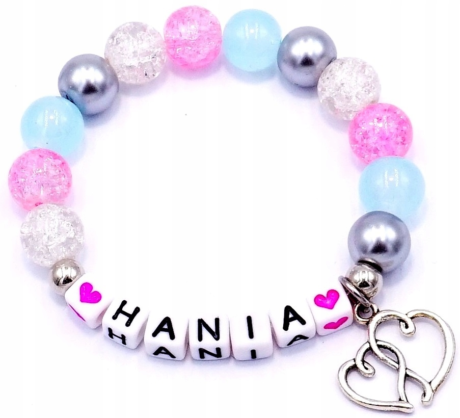 BRANSOLETKA IMIE PREZENT NA ŚWIĘTA DZIEWCZYNKA PODZIĘKOWANIE DLA UCZNIA