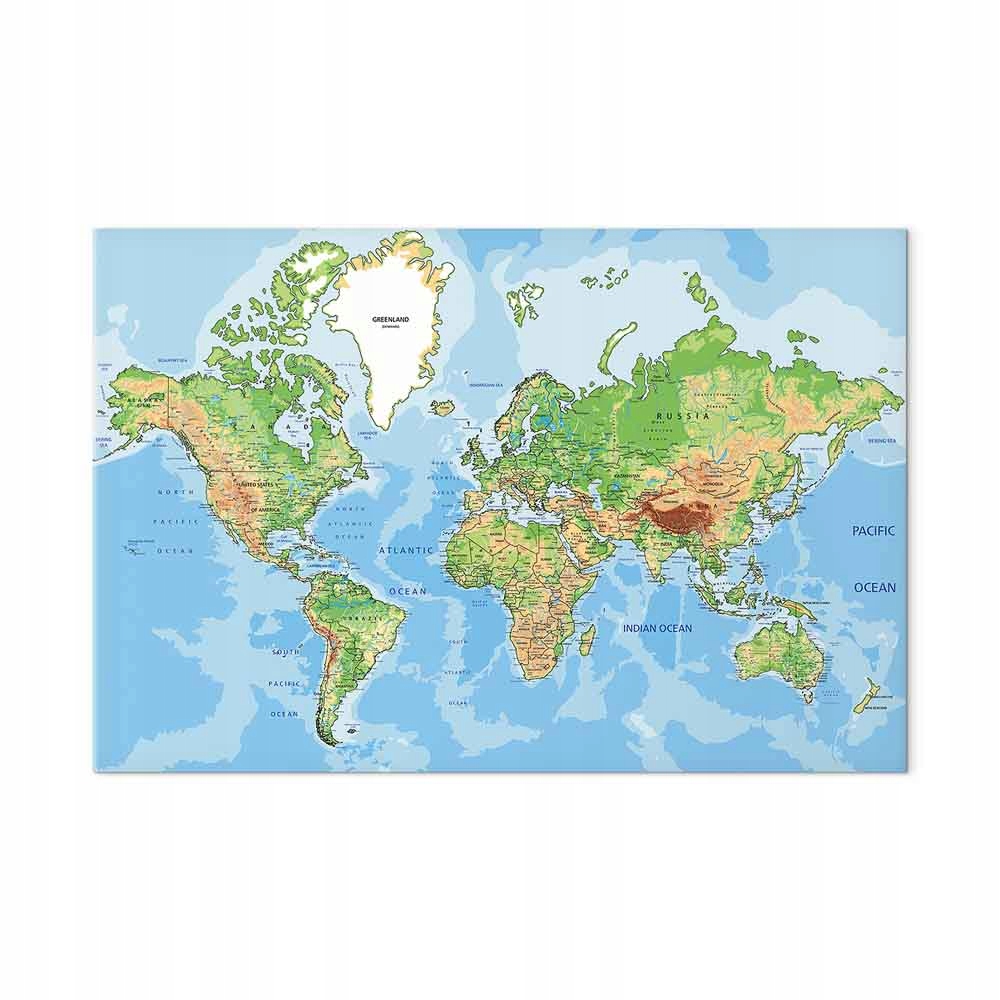 Obraz na plátně canvas Věda Geografie Mapa Svět Glóbus Země 60x40 cm