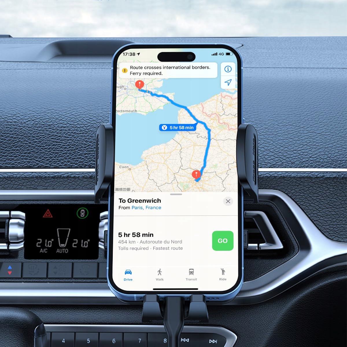 JNNJ Uchwyt Samochodowy Regulowany 360 Stopni Uniwersalny Do Telefonów — miniatura 6