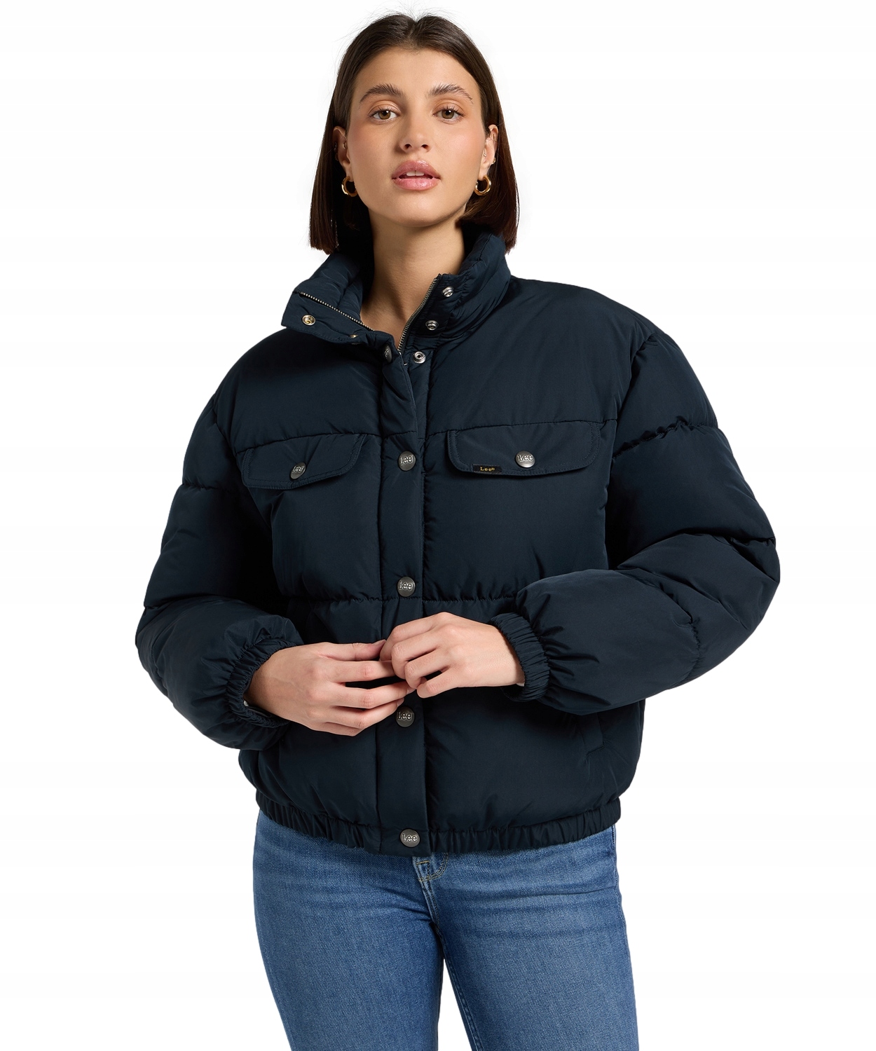 Prošívaná bunda Lee Rider 112370872 Černá Xs