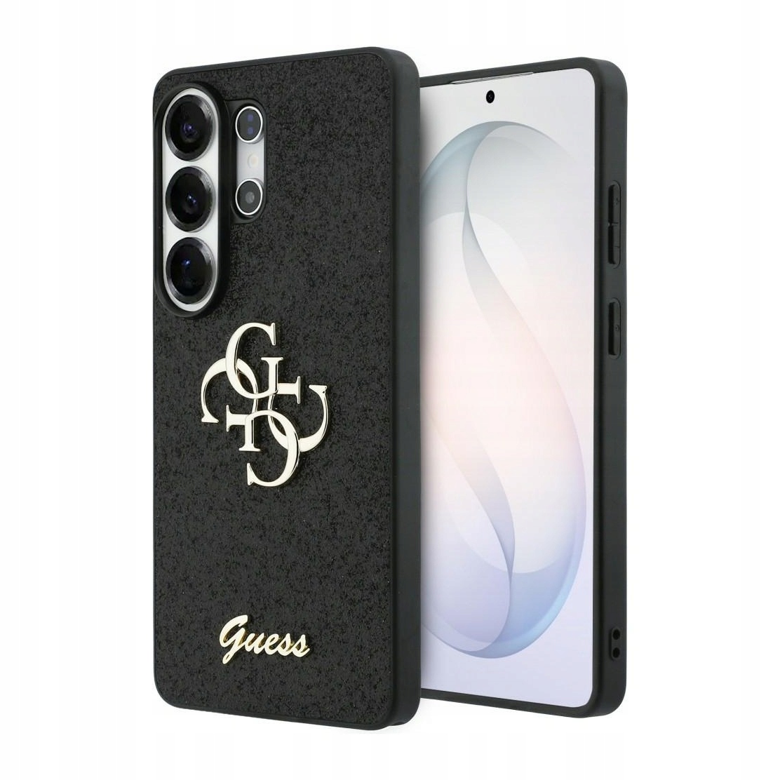 Etui do Samsung S26 Ultra Guess Fixed Glitter Big 4G czarne