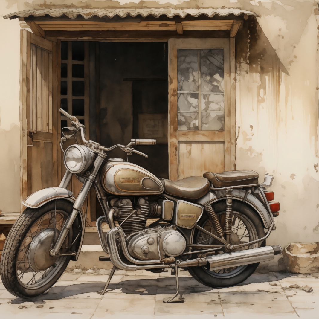 Plakát 100x100 cm Motocyklová osamělá eskapáda