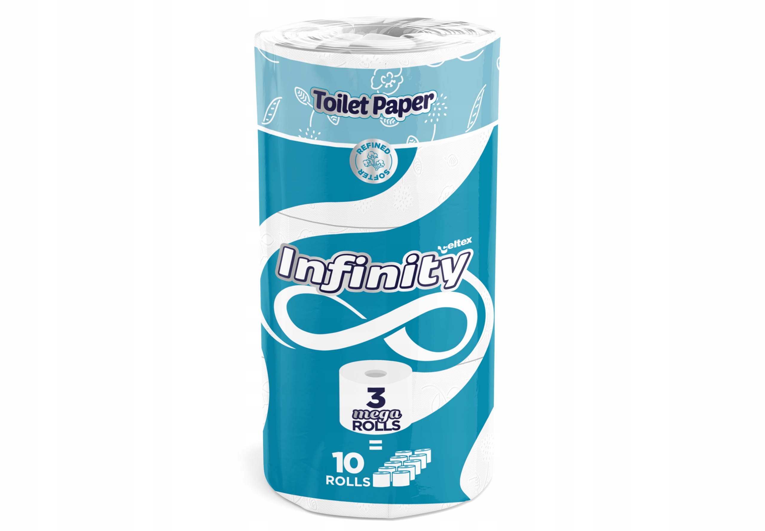 Toaletní papír Celtex Infinity 65 m, !00% účel, 2w, 1 balení (9 x 3ks)