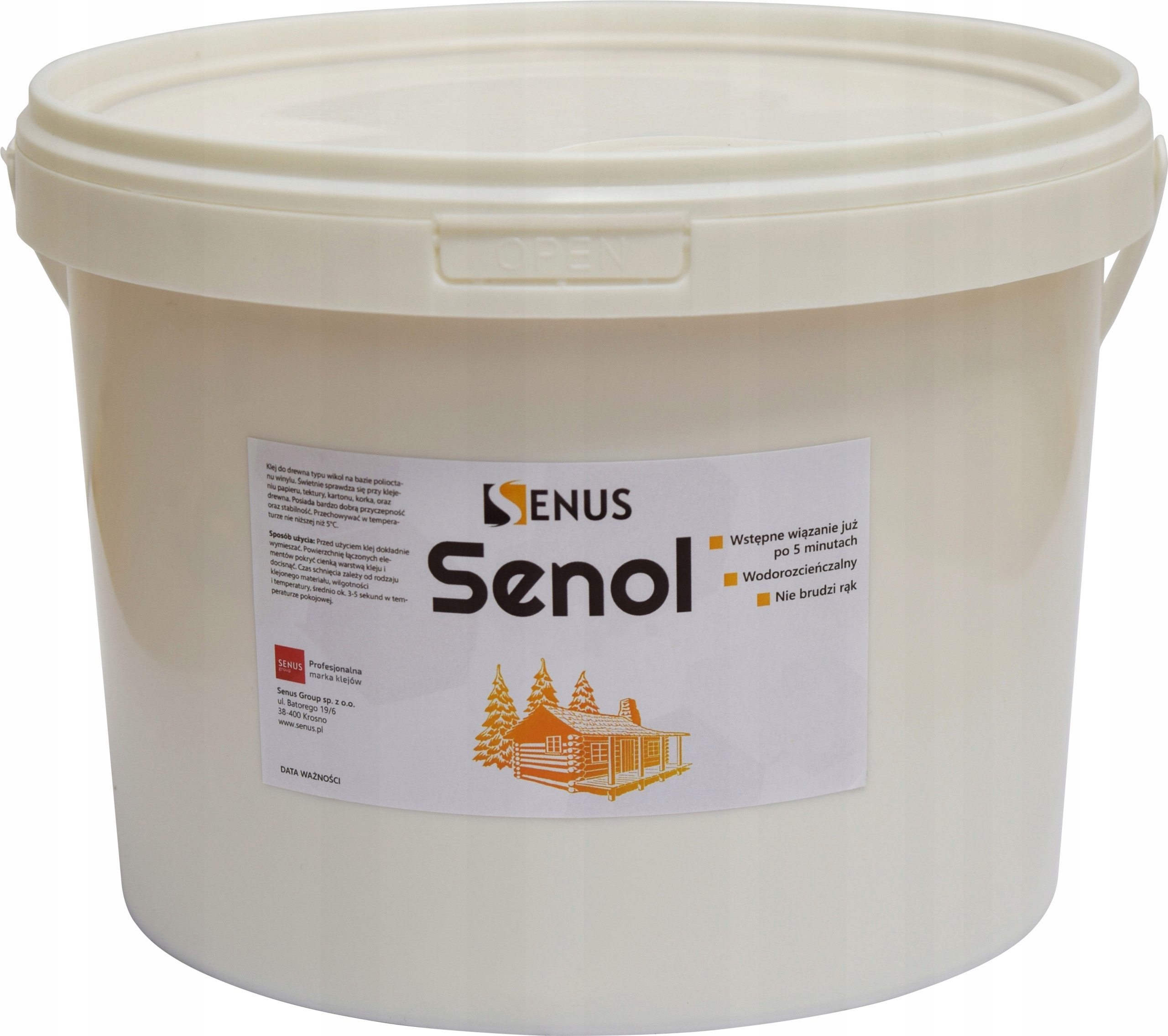 Klej wikol do drewna papieru tektury Senus Senol 6kg