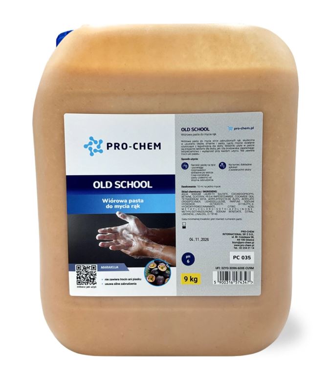 Mycí pasta na ruce Old School 9 kg výkonná, silná, třísková gel dílenská pasta Bozp