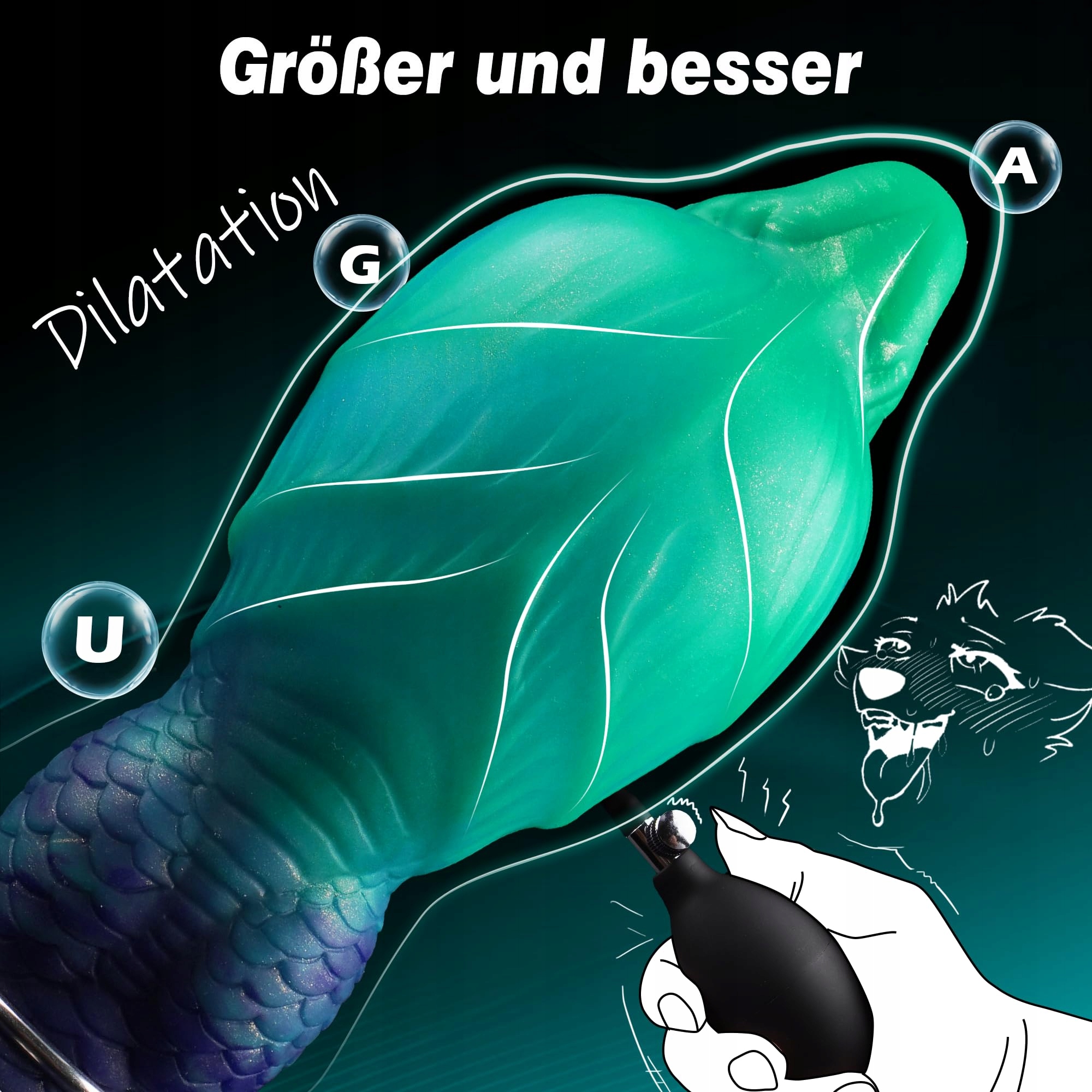MONSTER DILDO Nadmuchiwany Fantasy Knot Dildo Analplug Fetysz BDSM Dla Par — miniatura 2