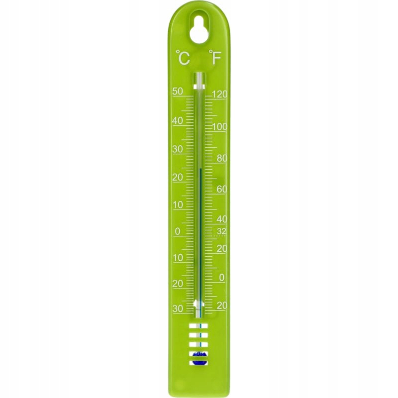 Termometr pokojowy plastikowy 17 cm zielony