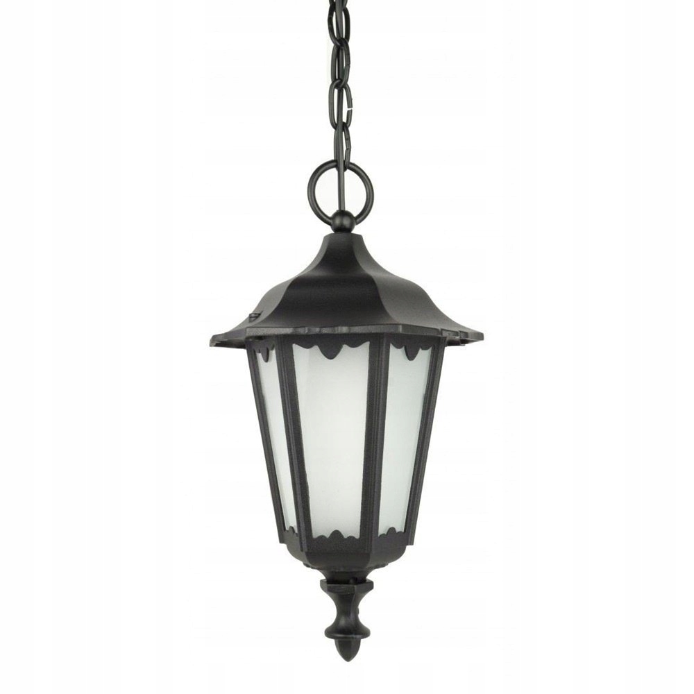 

Klasyczna czarna lampa wisząca zewnętrzna ogrodowa