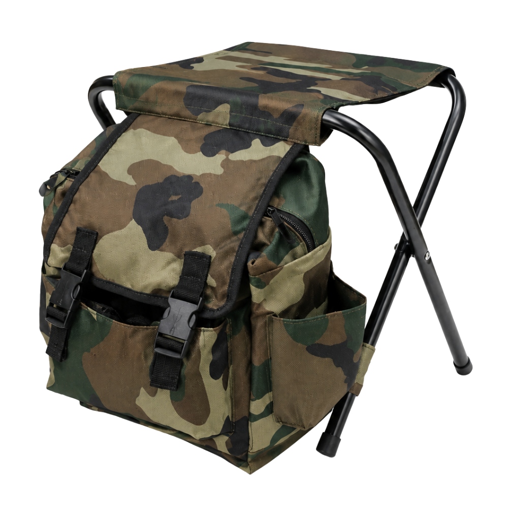 Plecak turystyczny składany stołek krzesło wędkarskie moro survival outdoor
