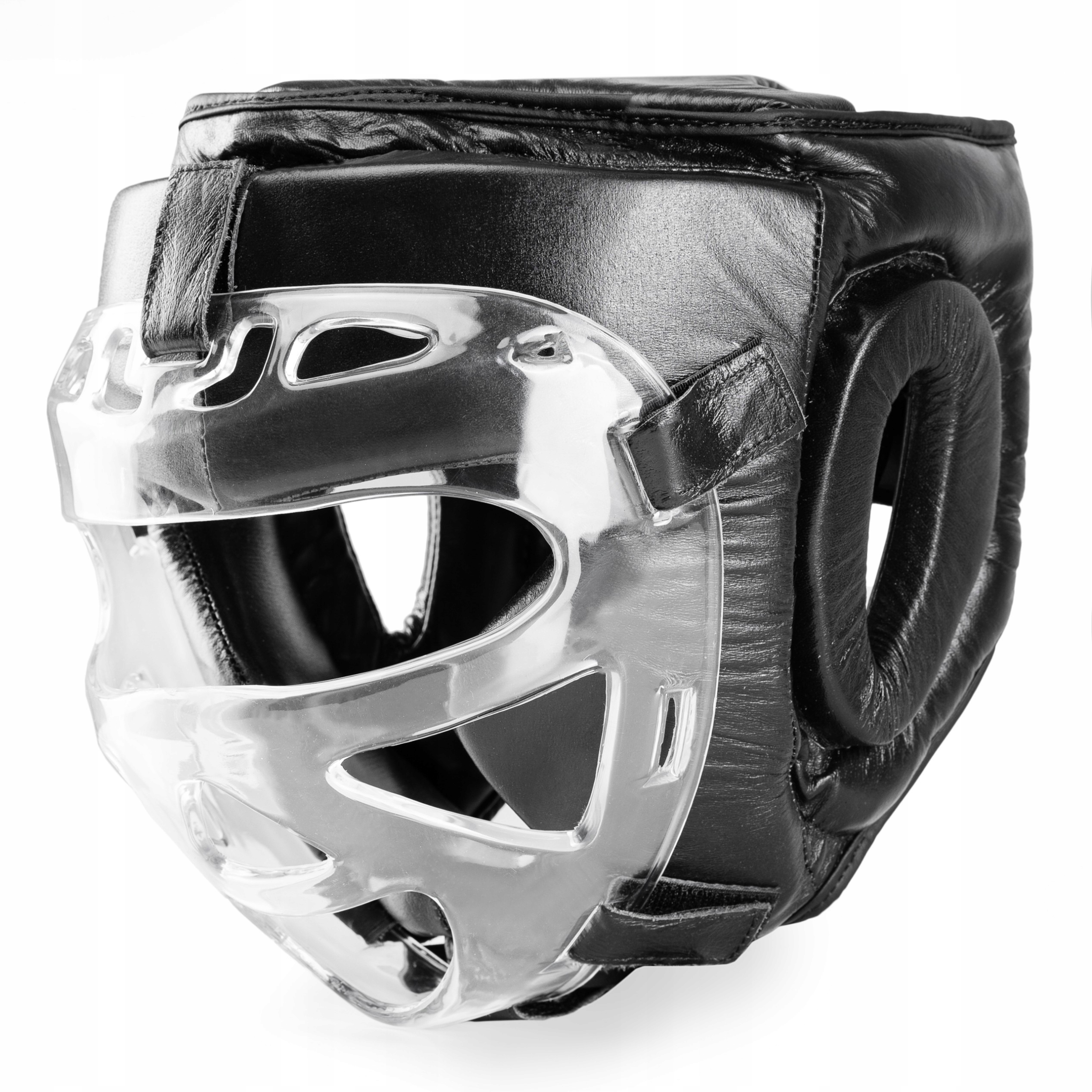 Kask Bokserski Treningowy Z Maską Evolution Skóra