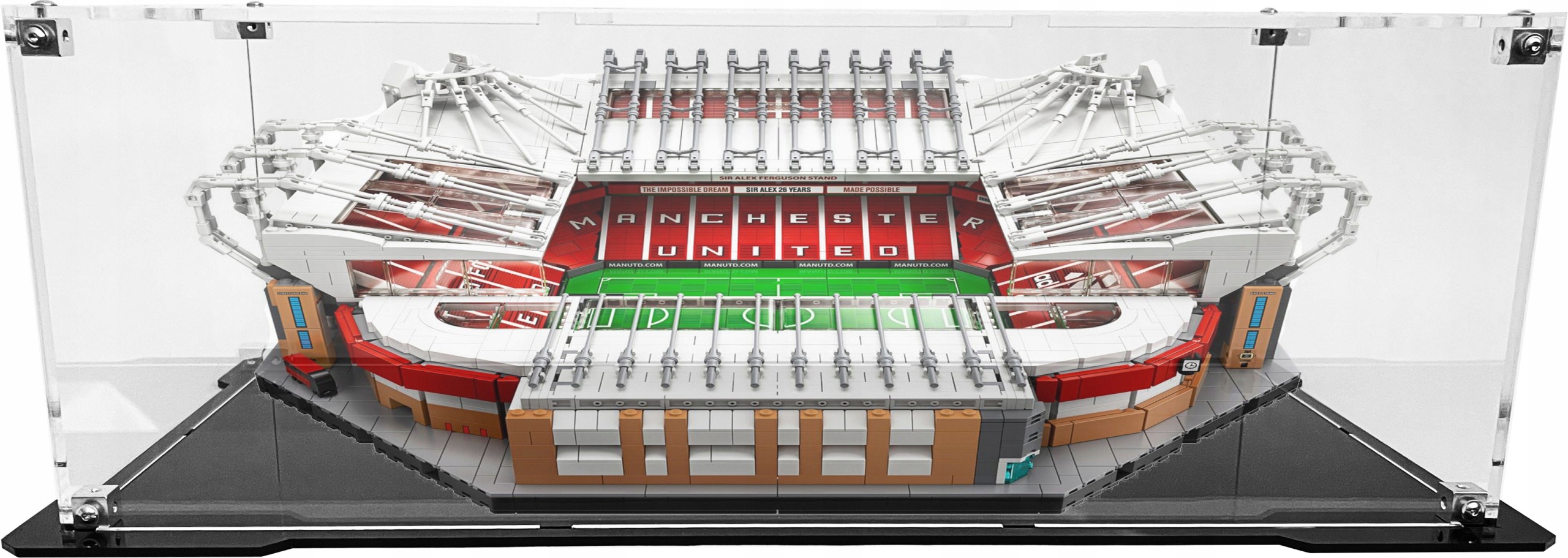 Vitrína s černou základnou pro stavebnici Lego 10272 Old Trafford