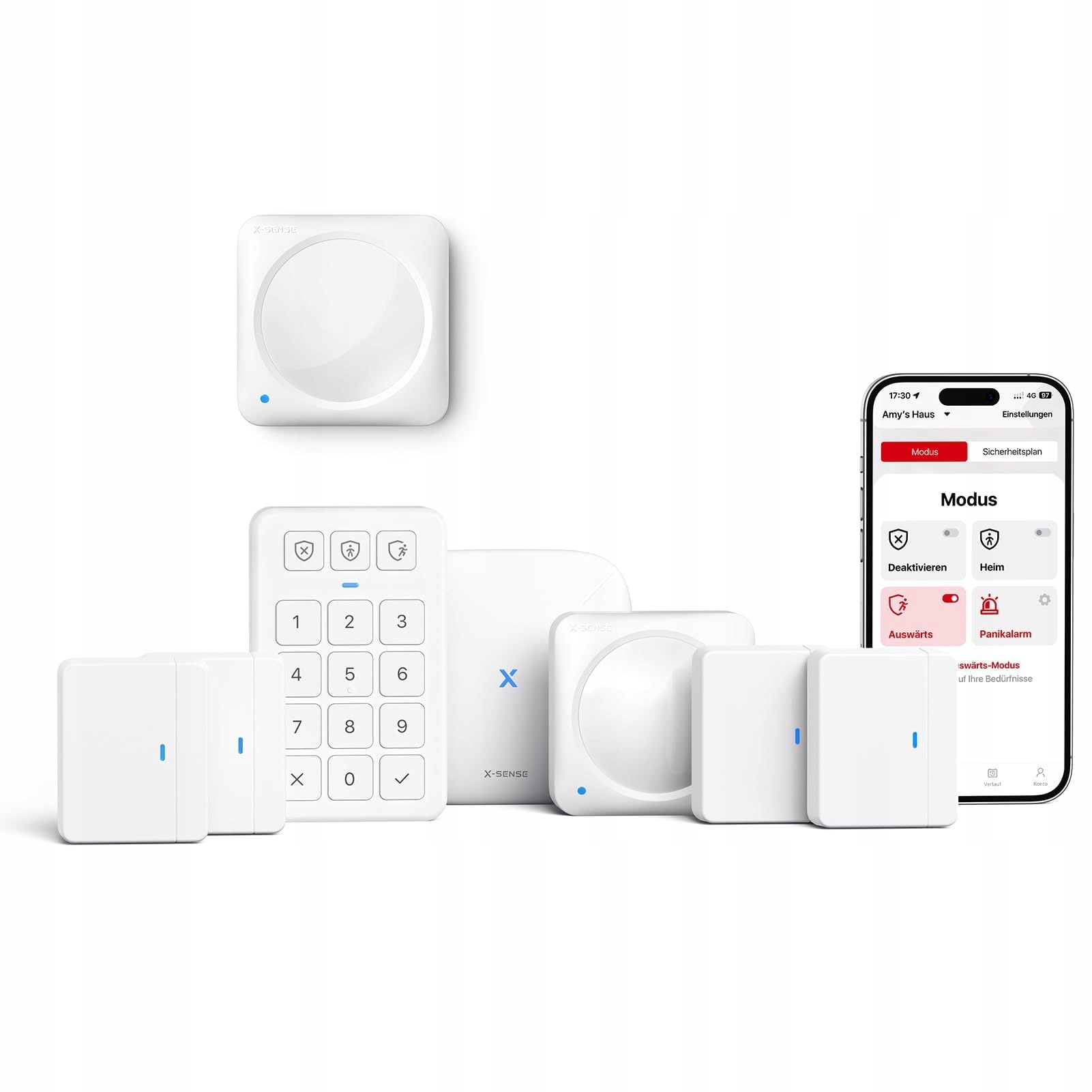 Alarmový systém SmartHome X-Sense AS08 100dB Snímače pohybu okenních dveří 8v1