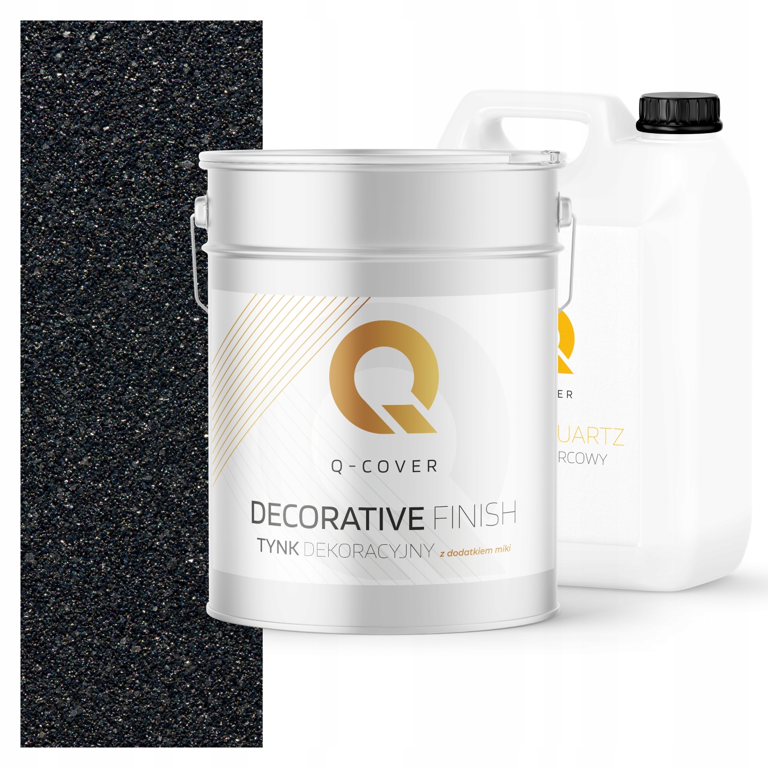 Dekorativní Omítka Set 3,5 m2 Grafit S Průhledným Pylem Půda D926
