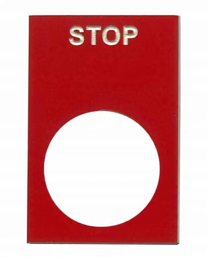 

Tabliczka opisowa TK4530 Stop z taśmą 3M