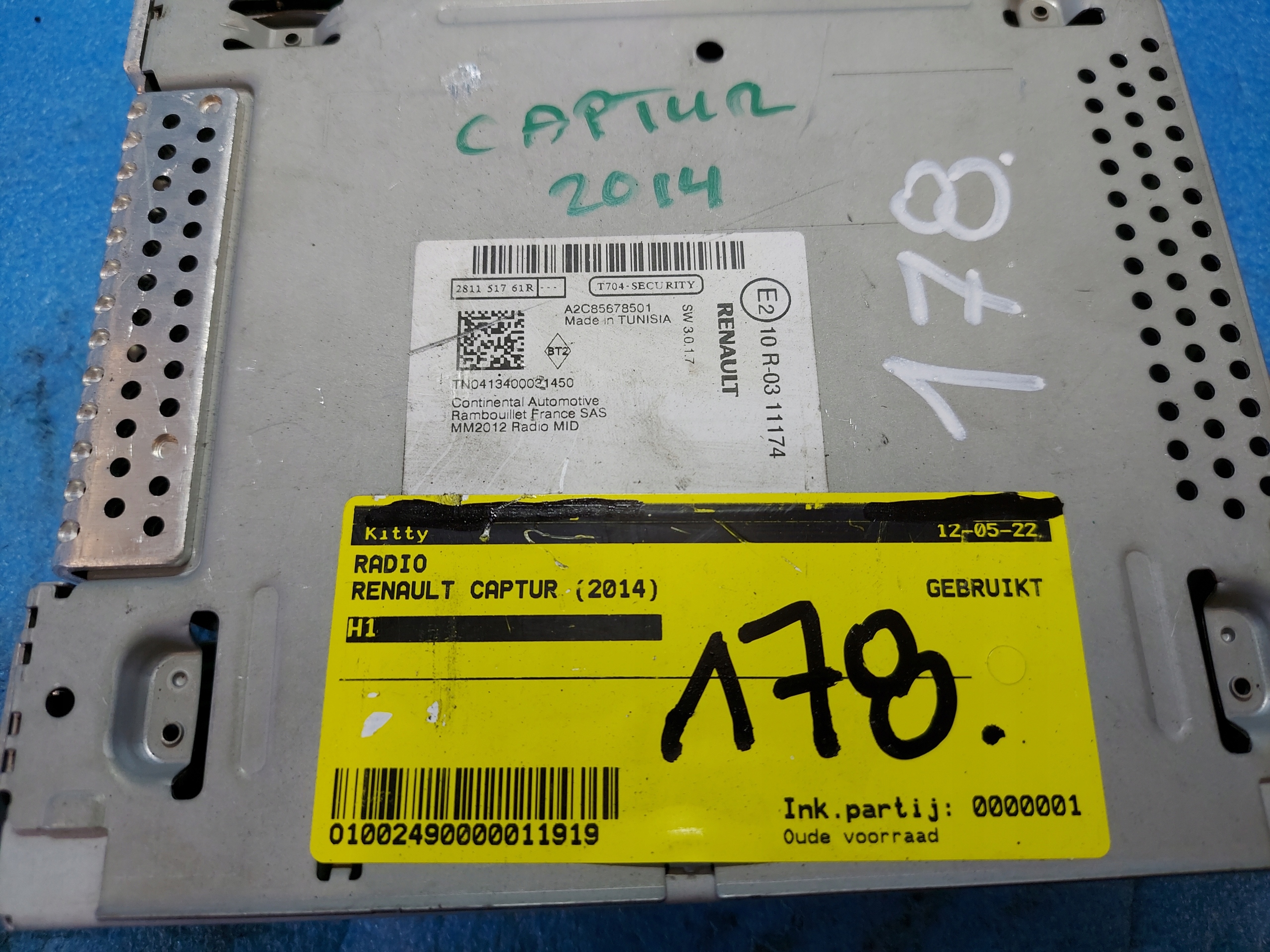 RADIO EKRAN RENAULT CAPTUR 2014 R A2C85678501