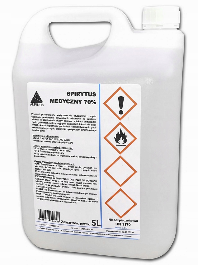 

Spirytus Medyczny 70 % 5L